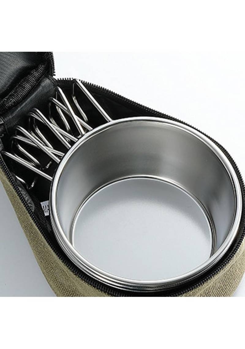 Stainless Steel Snow Cup 450ml Enlarged Capacity Durable Snow Cup - Heatable for Camping Rice Bowl for Outdoor Activities - Image 3