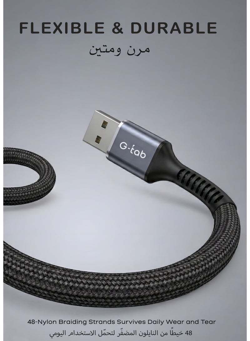 G-TAB USB A to Lightning cable 1.2 meter,Turbocharging cable ,480Mbps Data Transfer Speed,Fast Charging cable for For iPhone 14 Pro Max 13 12 11 Airpods, Apple Pencil, iPad mini,iPad Air,iPad Pro - Image 5