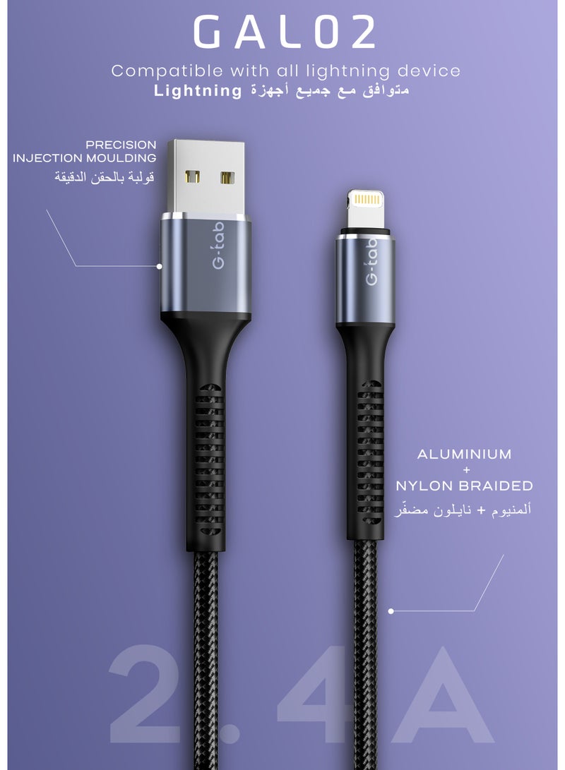 G-TAB USB A to Lightning cable 1.2 meter,Turbocharging cable ,480Mbps Data Transfer Speed,Fast Charging cable for For iPhone 14 Pro Max 13 12 11 Airpods, Apple Pencil, iPad mini,iPad Air,iPad Pro - Image 2