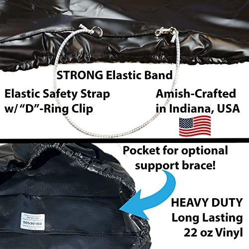 Plastic Composites Co Bucket Truck Parts HEAVY DUTY Elastic Banded Bucket Cover with Support Pocket, Fits 1.5 Man Bucket 28"x34" Edge to Edge - Image 4