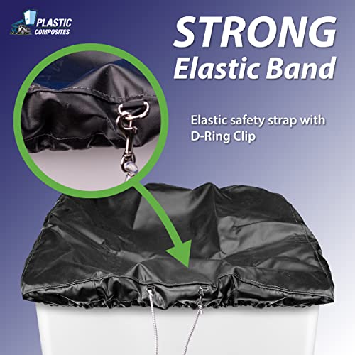 Plastic Composites Co Bucket Truck Parts HEAVY DUTY Elastic Banded Bucket Cover with Support Pocket, Fits 1.5 Man Bucket 28"x34" Edge to Edge - Image 3