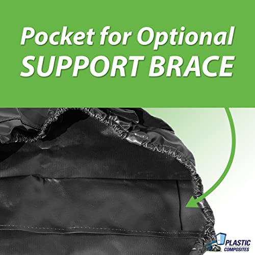 Plastic Composites Co Bucket Truck Parts HEAVY DUTY Elastic Banded Bucket Cover with Support Pocket, Fits 1.5 Man Bucket 28"x34" Edge to Edge - Image 5