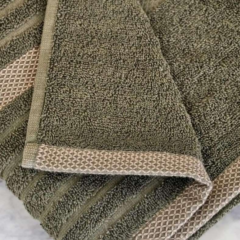 Pan Home Olive Stripe Terry Face Towel 30x50 cm - Image 3