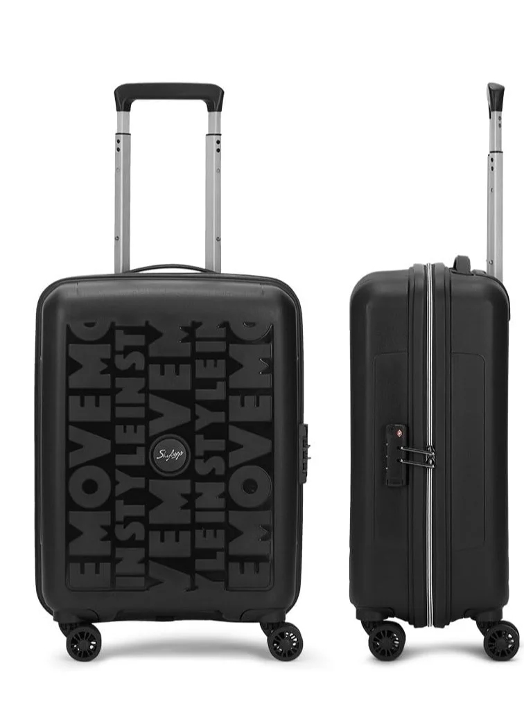 Skybags Play Set of 3 Polypropylene(PP), 4 Spinner Double Wheel Trolley Bags for Travel, Hard Case Lightweight Bag with TSA Lock, Tough Suitcase for Travel (Large-28, Medium-24, Cabin-20 Inch), Black