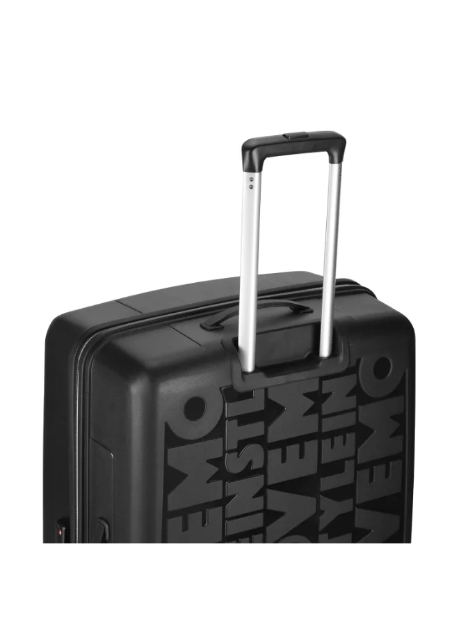 Skybags Play Set of 3 Polypropylene(PP), 4 Spinner Double Wheel Trolley Bags for Travel, Hard Case Lightweight Bag with TSA Lock, Tough Suitcase for Travel (Large-28, Medium-24, Cabin-20 Inch), Black