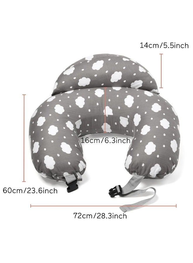 Aissiora Nursing Pillow Breastfeeding Pad Multifunctional Infant Feeding Support Pad Removable Washable Lumbar Support Relieves Lower Back Pain for Daily Use and New Moms - Image 2
