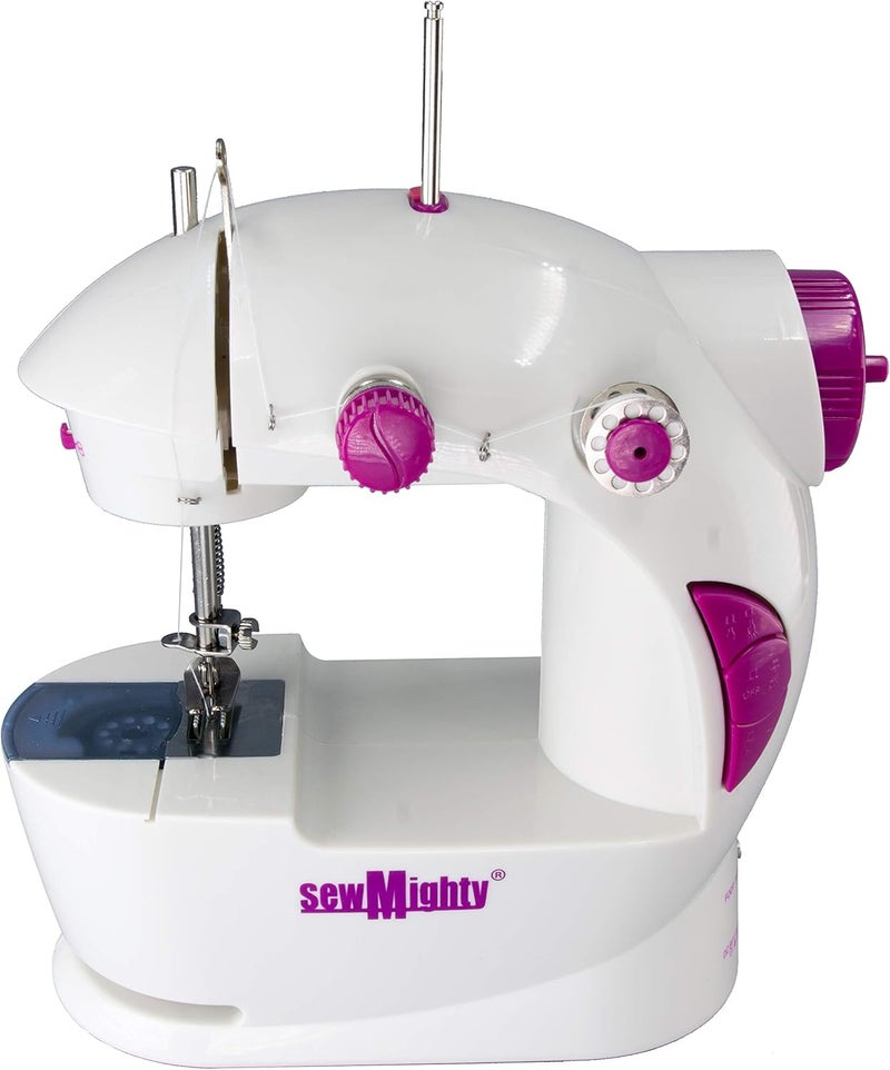 Sew Mighty Mini Sewing Machine for Kids, Beginners, Travel & More- Portable, Battery Powered, use for Traveling, Quick Repairs, Small Projects & Children– Dual-Speed, AC & DC power, Foot Pedal & More - Image 4