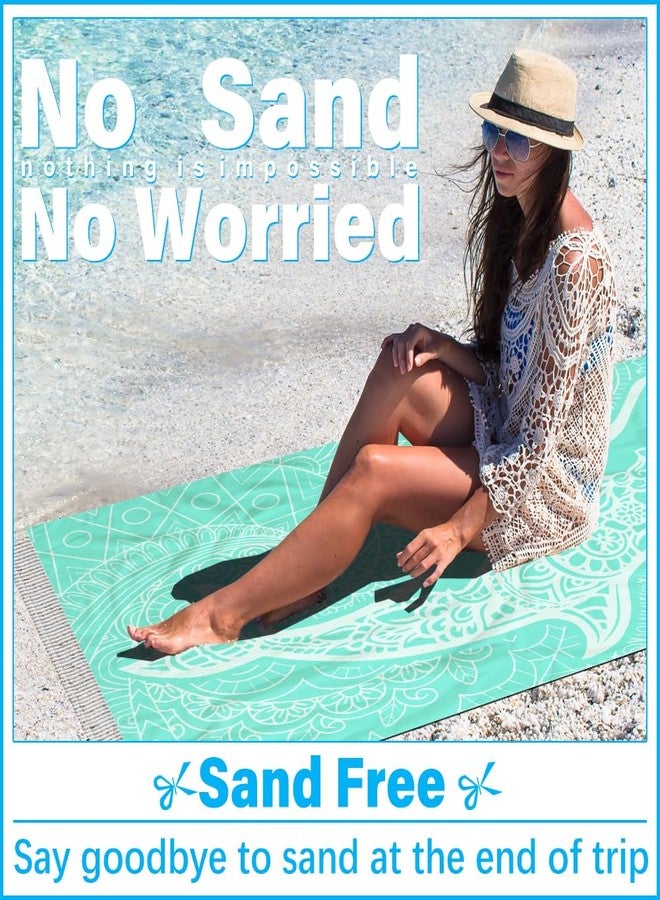 Vikumond Thin Turkish Beach Towel Lightweight Soft Cotton Extra Large XL Oversized Sand Free Sandproof Absorbent Quick Dry Towels Cloud Bath Pool Travel Compact Essentials Accessories for Adult Gifts - Image 3