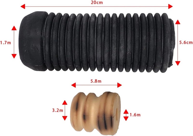 QASULER Car Front Shock Absorber Buffer Rubber Boot Set - Image 2