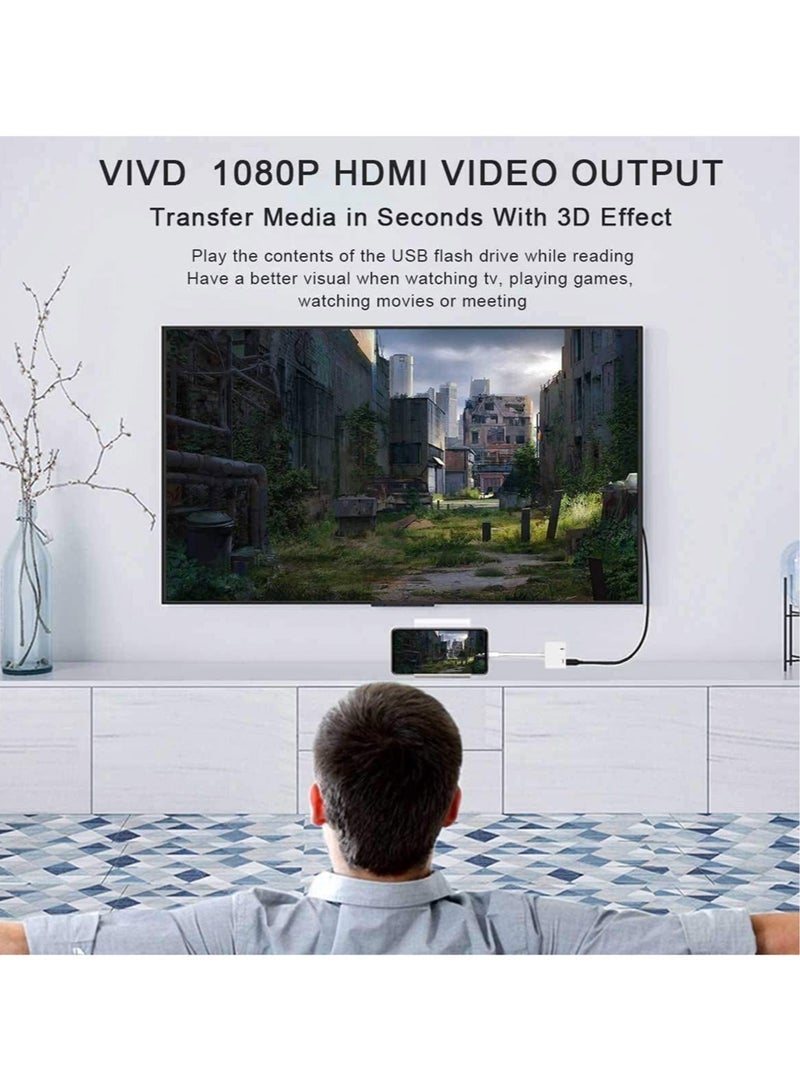 Gravity [Apple MFi Certified] Lightning to HDMI Adapter,Compatible with iPhone iPad to HDMI Cable 1080P Video & Audio Sync Screen Digital AV Adapter Converter to HD TV - Image 4