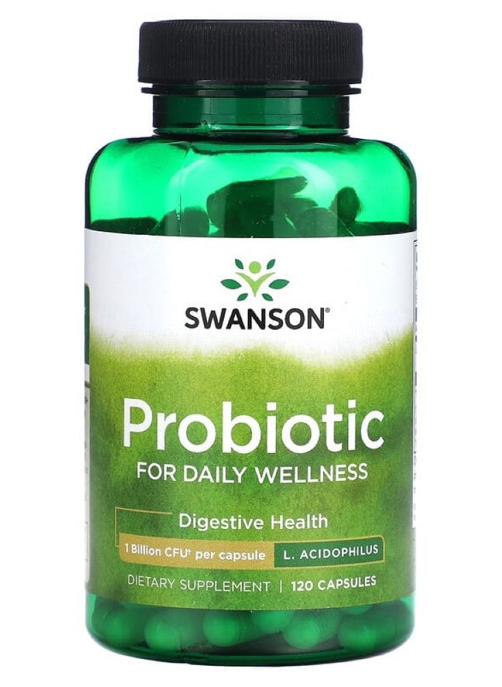 SWANSON Swanson, Probiotic, 1 Billion CFU, 120 Capsules 