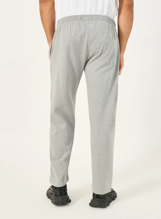Styli Styli Embroidered Logo Relaxed Fit Open Hem Joggers
