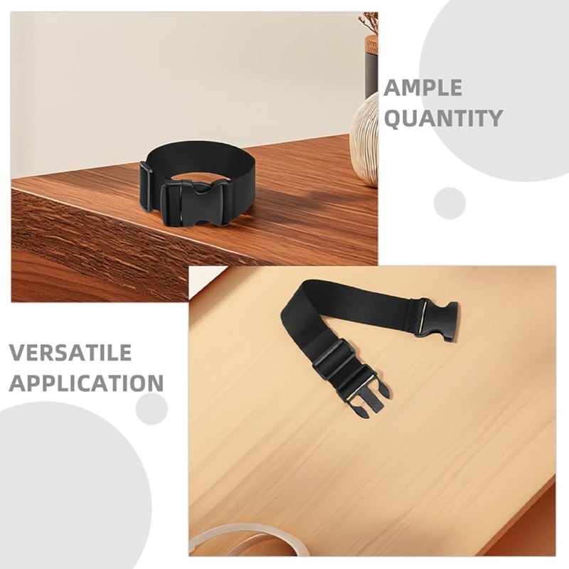 4Pcs Black Nylon Waist Strap Buckle Extenders For Bags Luggage Backpacks Travel Camping Hiking - Image 4