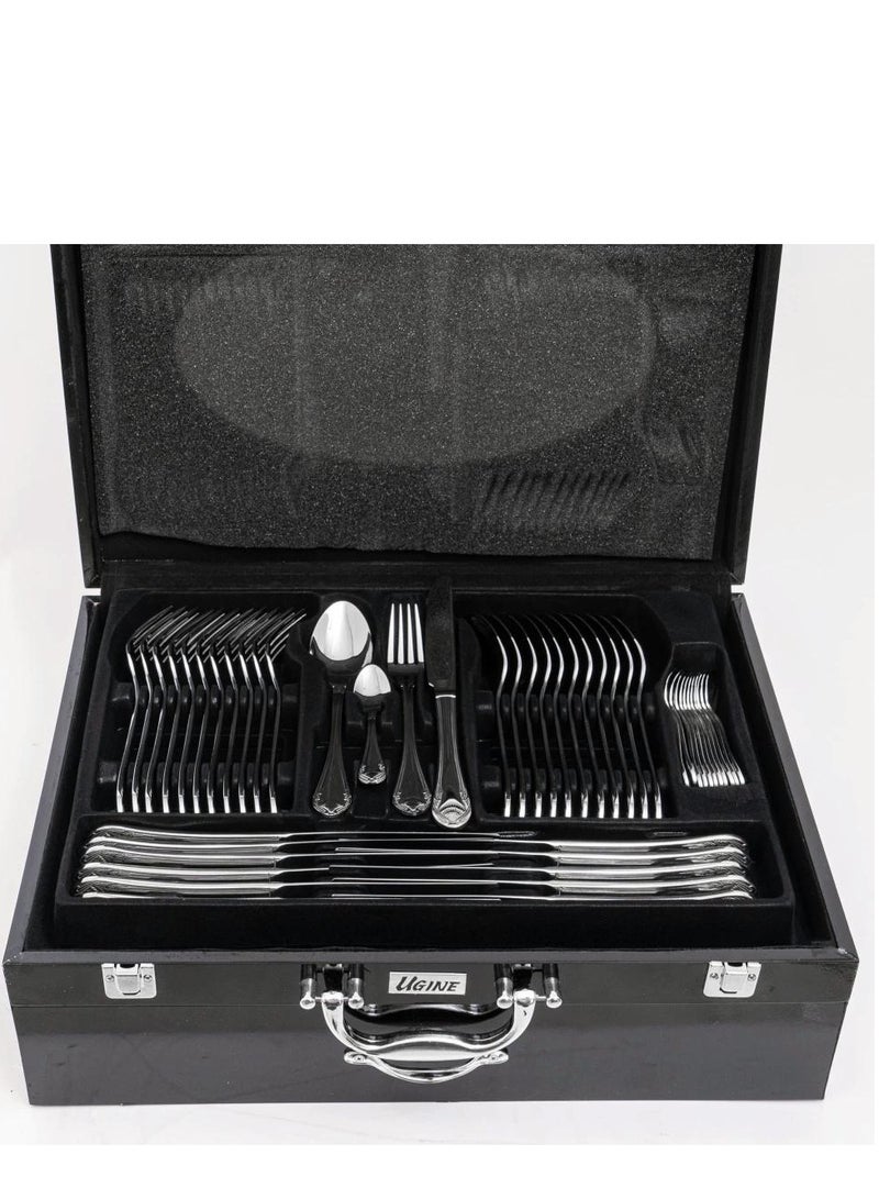 لوفت مجموعة ملاعق وسكاكين وشوك 90 قطعة في صندوق خشبي - GL 78S90 - Image 1