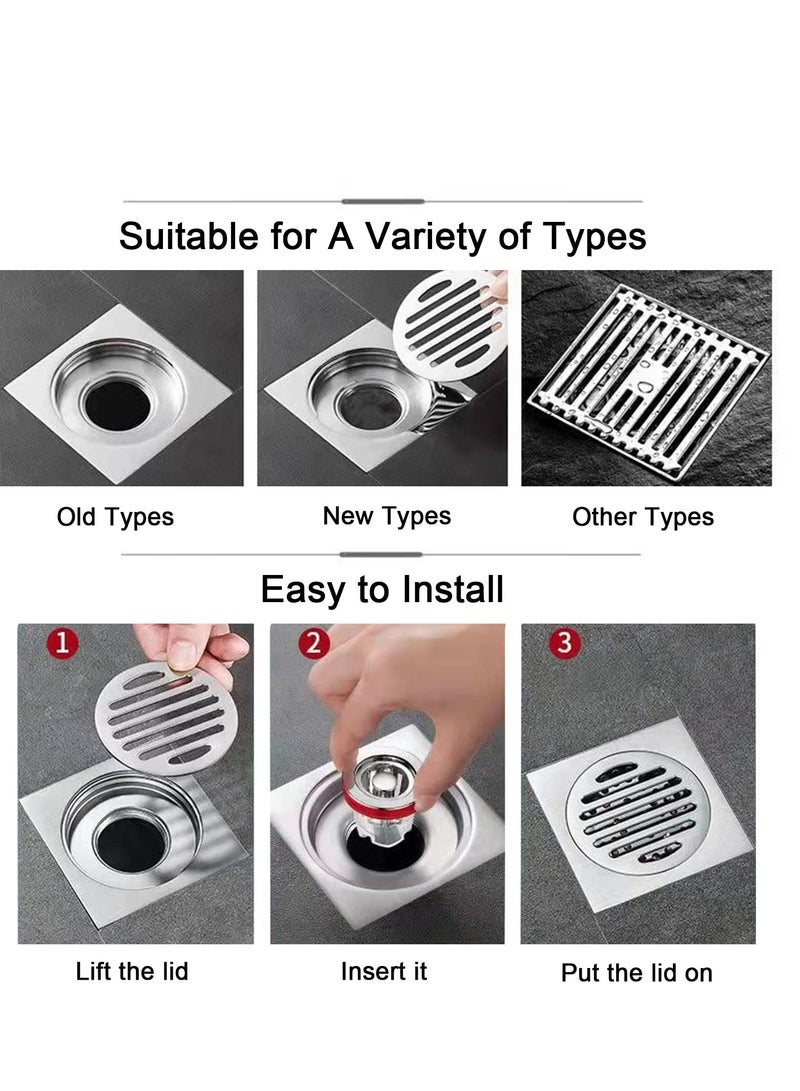 Excefore 4 Pack Bathroom Sink Strainer, Anti-Odor Anti-Clog Sink Drain Strainer, Suitable for Kitchen Bathtub Sink Drains Anti Clogging Sink Drain Filter - Image 5