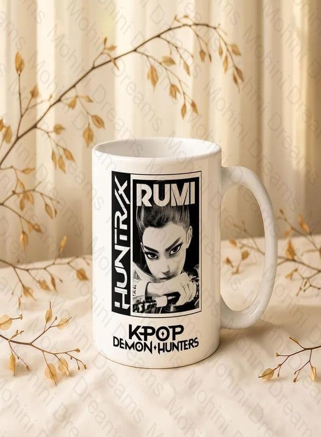 Mohini Dreams Kpop Demon Hunters Mug | Rumi HUNTR/X Music Poster Art | Korean Streetwear Vintage Grunge Aesthetic Cup | Anime Manga Fan Art Collectable Coffee Tea Mug Gift - Image 3