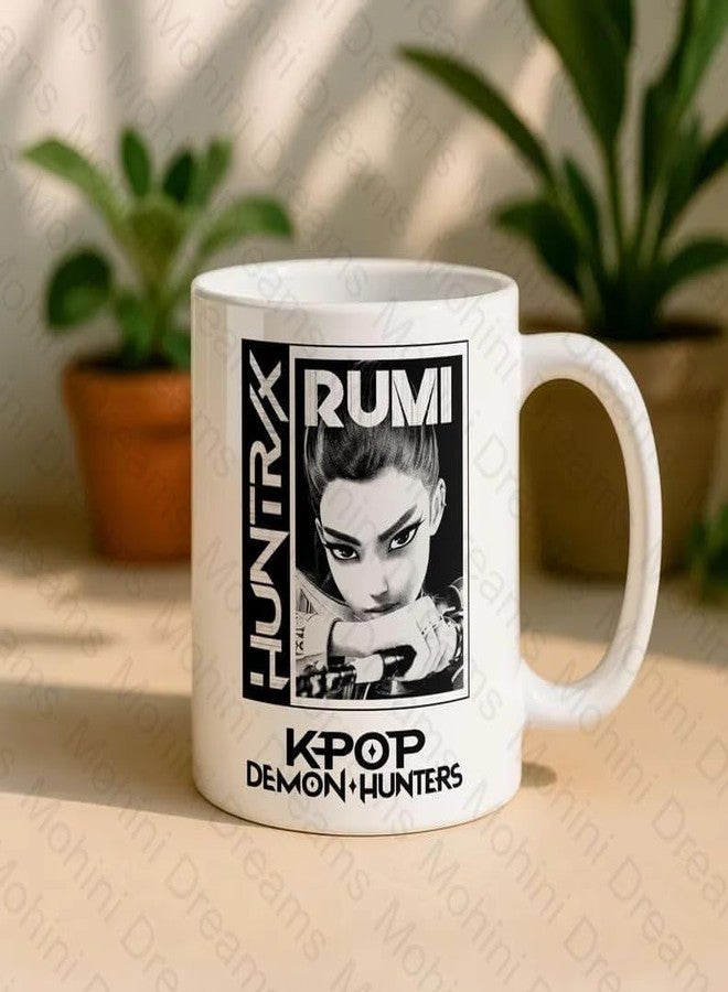 Mohini Dreams Kpop Demon Hunters Mug | Rumi HUNTR/X Music Poster Art | Korean Streetwear Vintage Grunge Aesthetic Cup | Anime Manga Fan Art Collectable Coffee Tea Mug Gift - Image 1