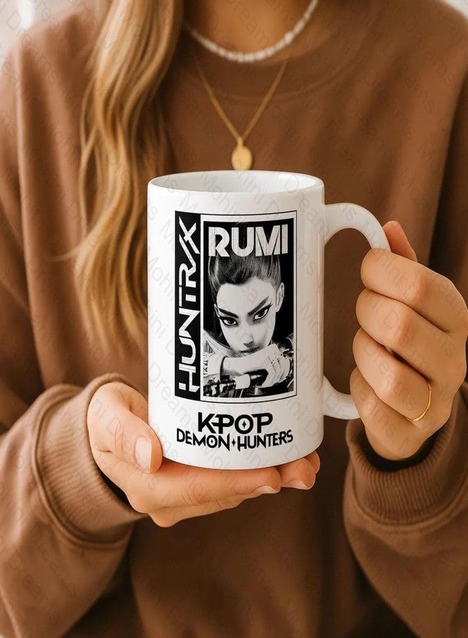 Mohini Dreams Kpop Demon Hunters Mug | Rumi HUNTR/X Music Poster Art | Korean Streetwear Vintage Grunge Aesthetic Cup | Anime Manga Fan Art Collectable Coffee Tea Mug Gift - Image 4