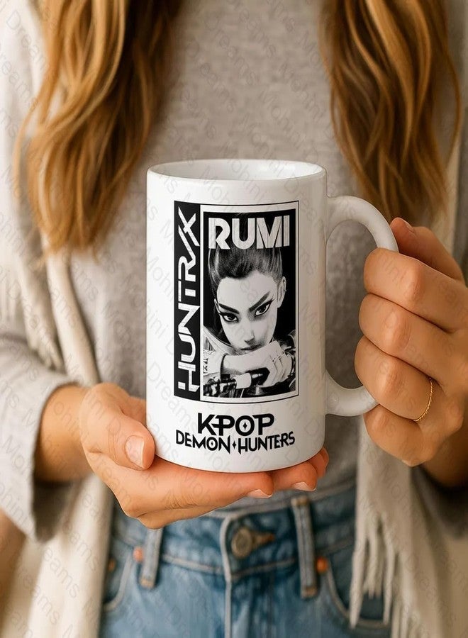 Mohini Dreams Kpop Demon Hunters Mug | Rumi HUNTR/X Music Poster Art | Korean Streetwear Vintage Grunge Aesthetic Cup | Anime Manga Fan Art Collectable Coffee Tea Mug Gift - Image 5