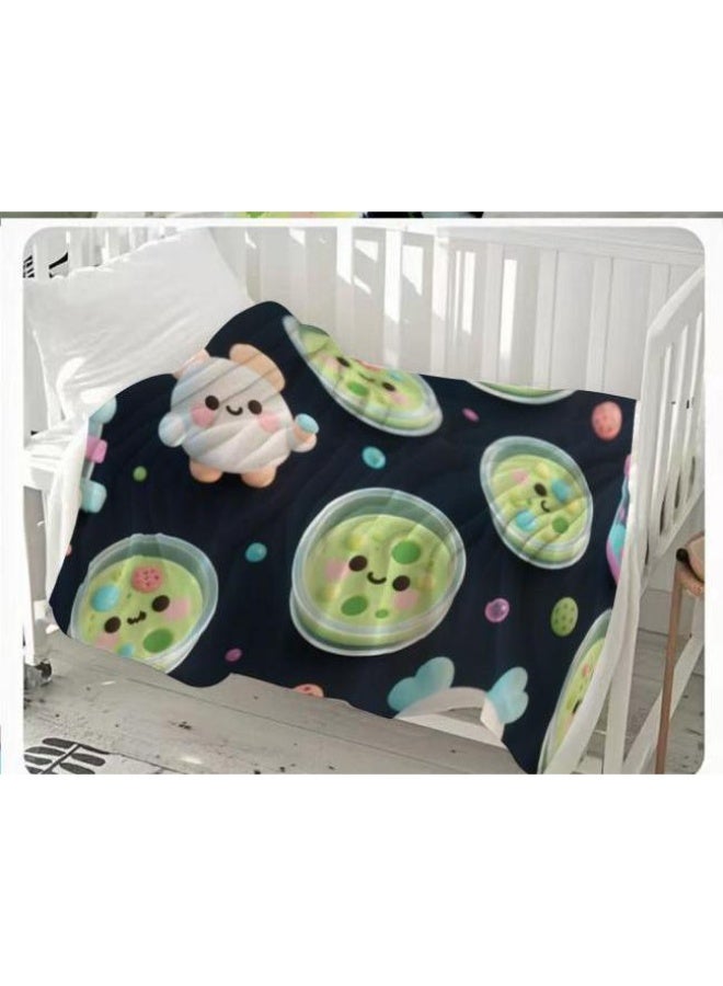 general Baby and children's cartoon flannel thin blanket (warm and comfortable, suitable for sleep, game use) 70cm*100cm - Image 2