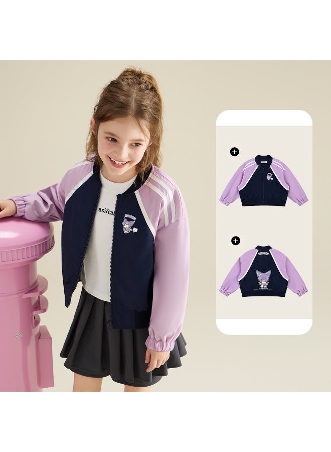 kuromi كورومي الفتيات الخريف الرياضة نمط سترة جديدة في الهواء الطلق عارضة ارتداء سترة - Image 2