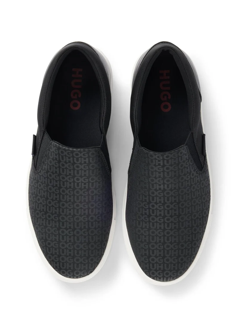 HUGO Slip-on shoes with logo vamp