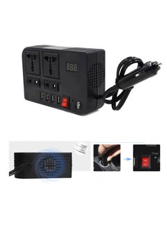 BYGD 200W Car Power Inverter,DC 12V to 110V AC Converter,DC 24V To 220V AC Converter With 1 Socket Cigarette Lighter Adapter And 3 USB Ports Charger Adapter,Car Accessories  - Image 1