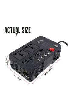 BYGD 200W Car Power Inverter,DC 12V to 110V AC Converter,DC 24V To 220V AC Converter With 1 Socket Cigarette Lighter Adapter And 3 USB Ports Charger Adapter,Car Accessories  - Image 2