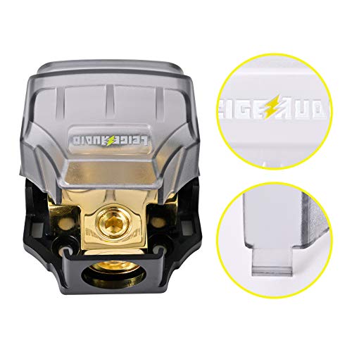 LEIGESAUDIO 0/2/4 Gauge in 0/2/4 Gauge Out Copper Power Distribution Block for Car Audio Splitter(1 in 2 Out) - Image 5