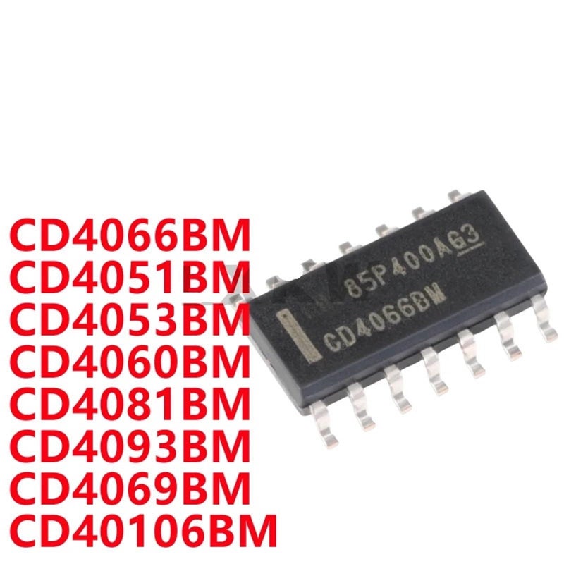 CD4066BM CD4051BM CD4053BM CD4060BM CD4081BM CD4093BM CD40106BM CD4069BM 10 Piece Logic IC Assortment Kit - Image 3