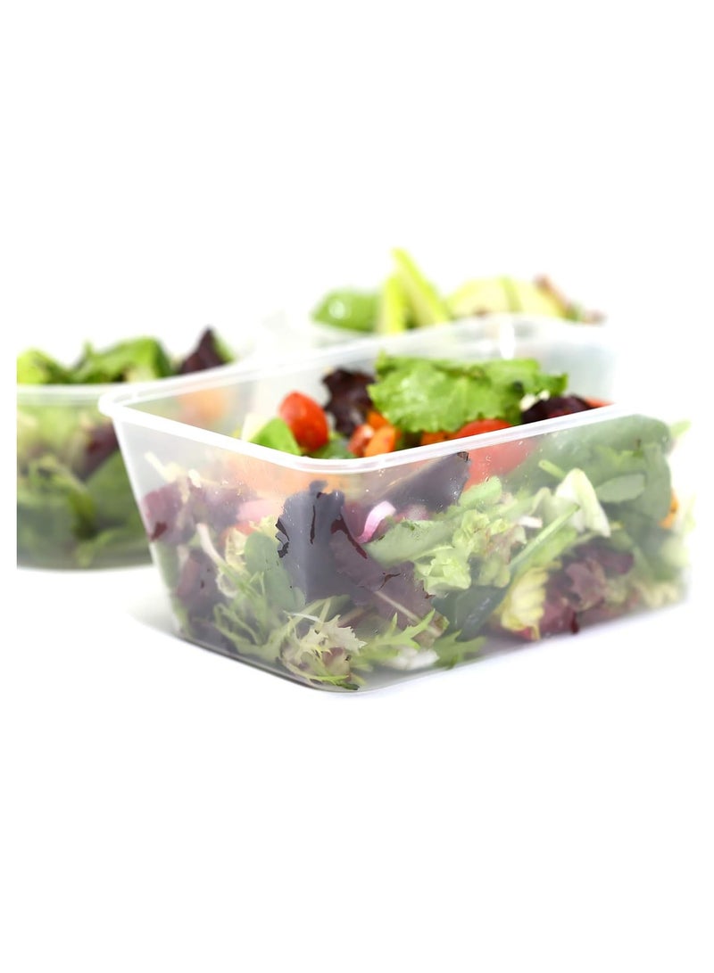 Last made 3 Pcs Food Containers with Lids, Leak Proof Plastic Storage, Reusable for Takeaway Food, BPA-Free - Image 2