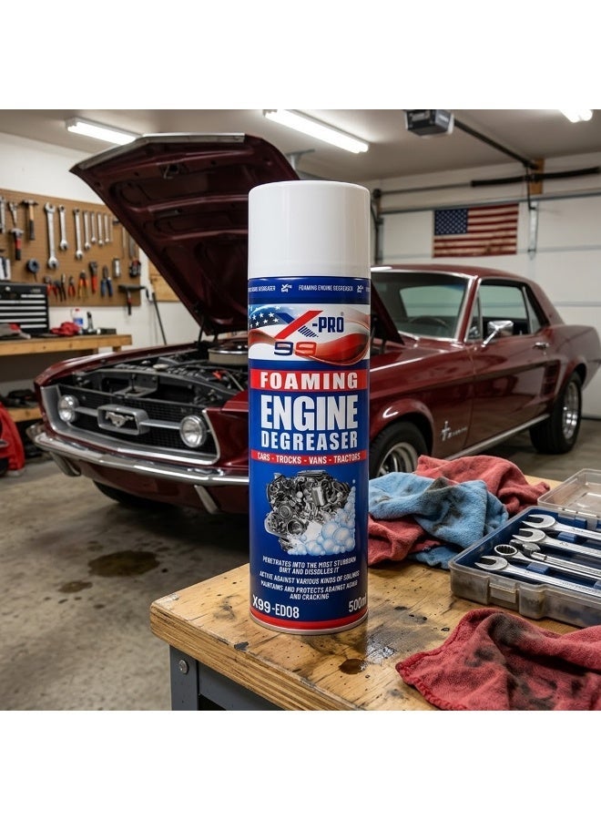 X Pro 99 X-PRO 99 Foaming Engine Degreaser 500ml X99-ED08 Engine Cleaning Foam for Cars Trucks Vans Tractors ERPC38223 - Image 2