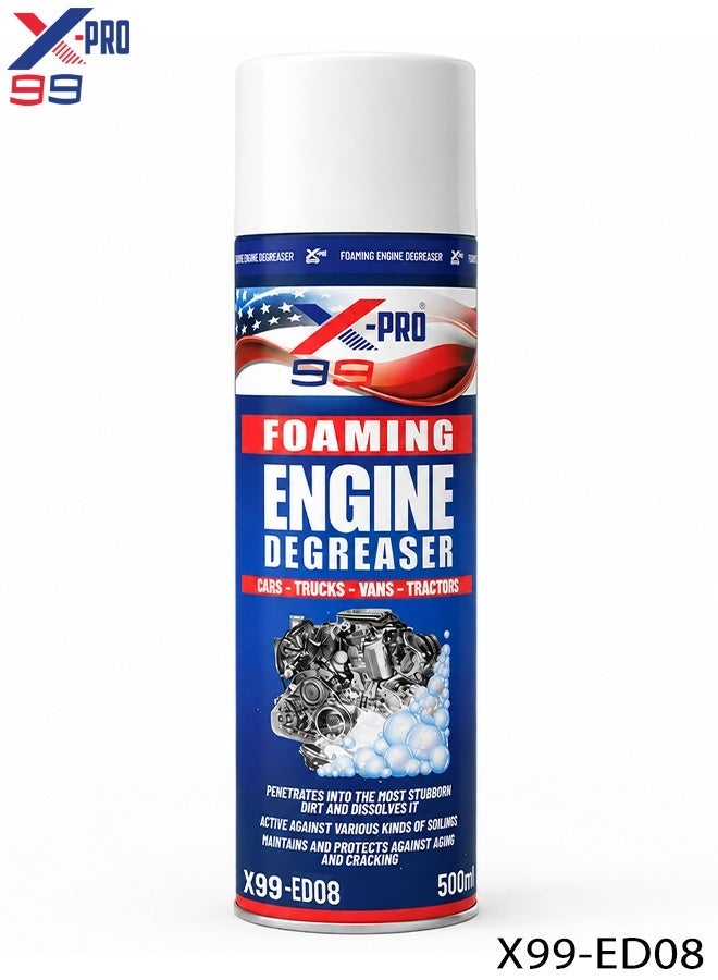 X Pro 99 X-PRO 99 Foaming Engine Degreaser 500ml X99-ED08 Engine Cleaning Foam for Cars Trucks Vans Tractors ERPC38223 - Image 1