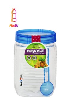 NAYASA Plastic Food Storage Containers for Kitchen with Spoon Assorted Colors - Dura 