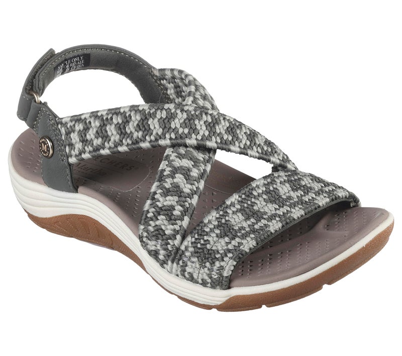 SKECHERS Women's Martha Stewart Reggae Cup-Coastal Trail Flat Sandal, Olive, 6 - Image 4