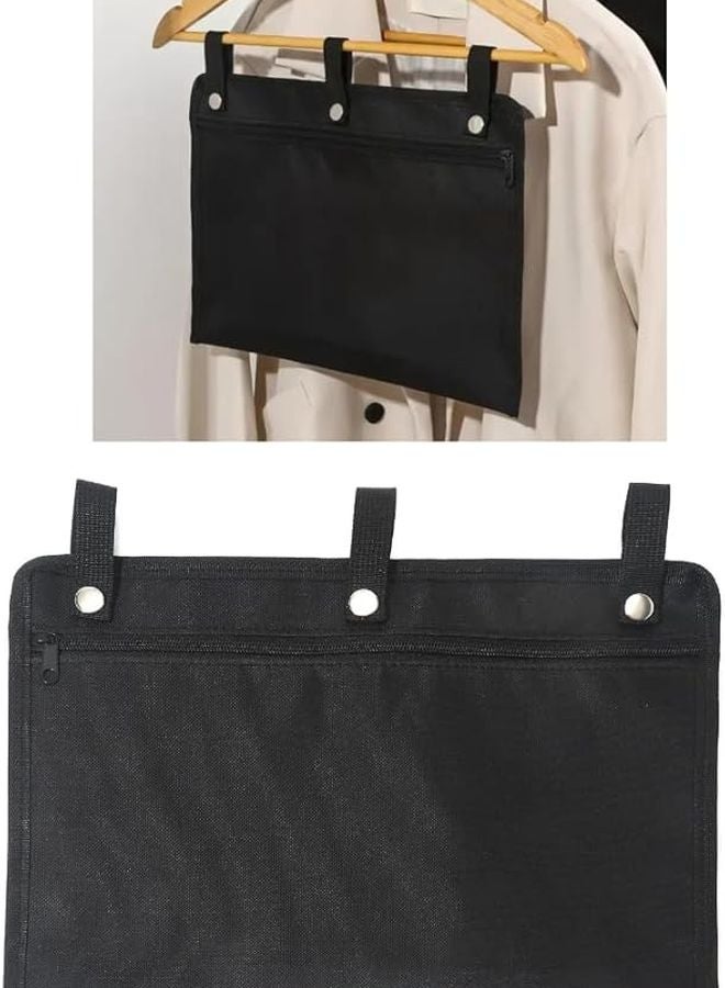 حقيبة معلقة سوداء ذات حجرة سرية لتخزين النقود والمجوهرات ومنظم السفر المنزلي - Image 3