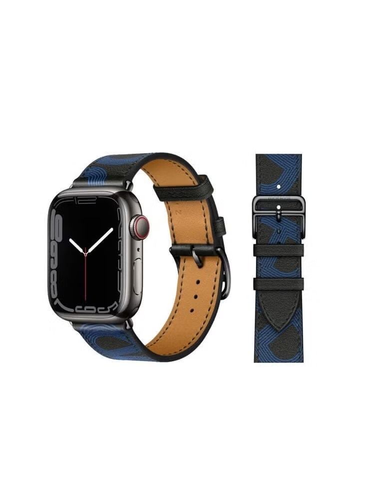 إيف سوار بديل من الجلد الطبيعي لساعة أبل مقاس 41/40/38 ملم سلسلة 7/6/5/4 / SE