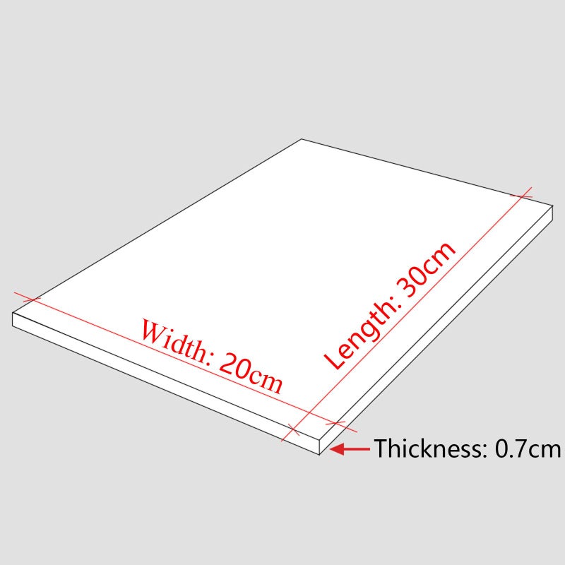 ألواح رغوة PVC بيضاء بسمك 7 مم 0 7x20x30 سم للأعمال الحرفية والنمذجة وعرض الأعمال الفنية - Image 3