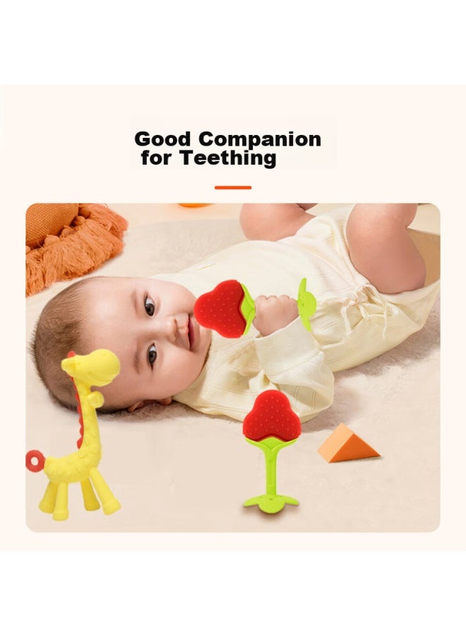 Bao Shi Baoshi Pacifier Teether For Infants 3-6 Months And Above, Manhattan Flower Petals Detachable - Green - Image 1