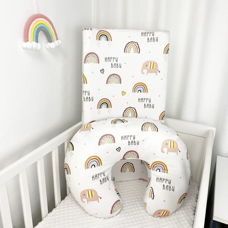 iEvolve Changing Pad Cover Ultra Soft Minky Dots Changing Table Cover Breathable Changing Table Sheet Diaper Changing Pad Cover for Baby Boys Girls (Rainbow) - Image 4