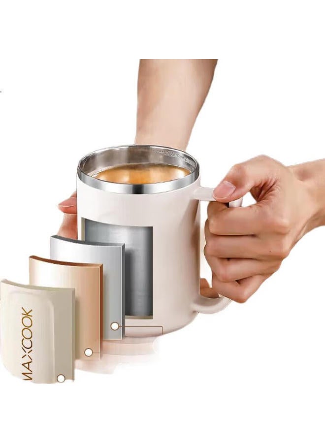 MAX COOK Maxcook Insulated Mug, 304 Stainless Steel Thermos Coffee Cup With Lid, Office Beverage And Tea Infuser, 500Ml With Spoon - Image 3