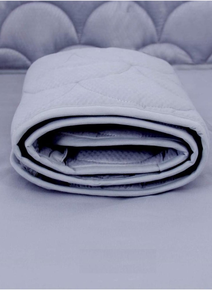 Go4Shop - 4 Pieces Baby Crib Protector Bumpers Crib - Breathable Pads Thick- Machine Washable Nursery Bed Essential Protector Pads for Boys Girls (Grey) - Image 1