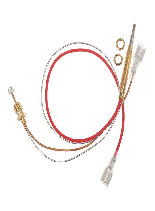 Timsec Outdoor Patio Heater Thermocouple Sensor, with M8 x 1 End Connection Nuts, M6 x 0.75 Thermocouple Head Thread and 2 Screw Nuts, 16.2" Length Wire and 0.25'' Flat Terminal - Image 2