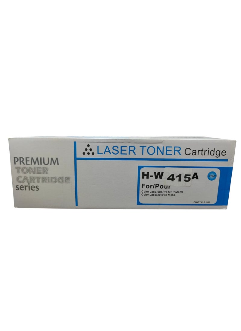 تونر كارتيدج تونر كارتج خرطوشة حبر 415A 415X W2030A W2030X Color LaserJet Pro MFP M479fdw M454dw M479fdn M479dw M479fnw M479 M454dn M45 ازرق  - Image 2