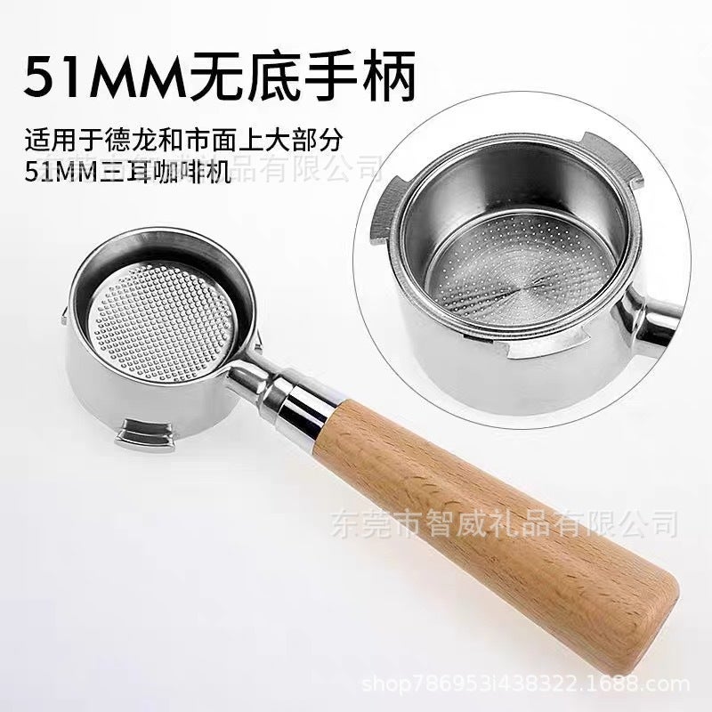 Manufacturer Sells Delonghi Coffee Handle Alloy Beech Rosewood Extraction Handle Coffee Handle Delonghi - Image 3