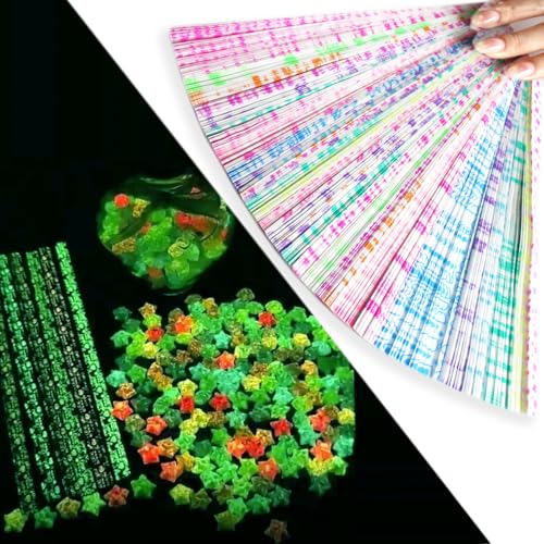 Hvogvok Luminous Origami, Colorful Decorative Star Paper Strips, DIY Origami (Star Origami /540 Sheets) - Image 1