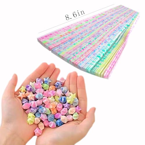 Hvogvok Luminous Origami, Colorful Decorative Star Paper Strips, DIY Origami (Star Origami /540 Sheets) - Image 3