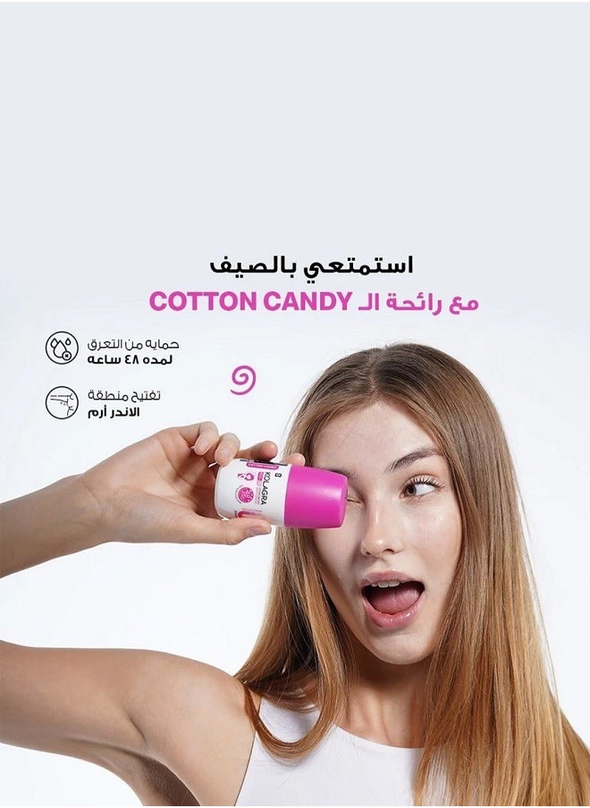 Deodorant Roll on Whitening 2*1 Cotton Candy 60ml Pack 1+1