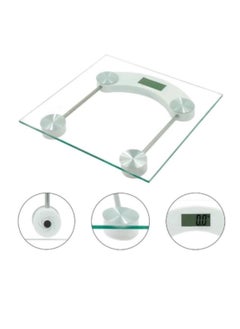 eBasket Digital Scale Bathroom Glass Scale Tempered Glass 180Kg Capacity  - Image 1
