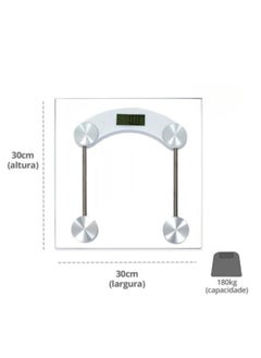 eBasket Digital Scale Bathroom Glass Scale Tempered Glass 180Kg Capacity  - Image 2